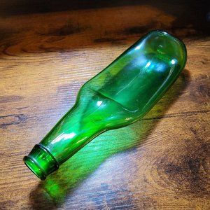 Green Blown Glass Spoon Rest Handmade